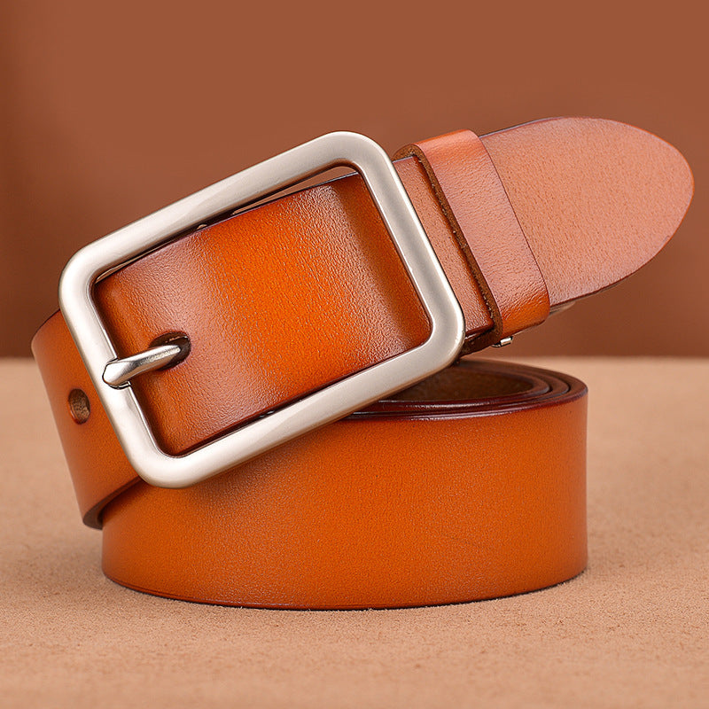 Genuine Leather belt buckle belt