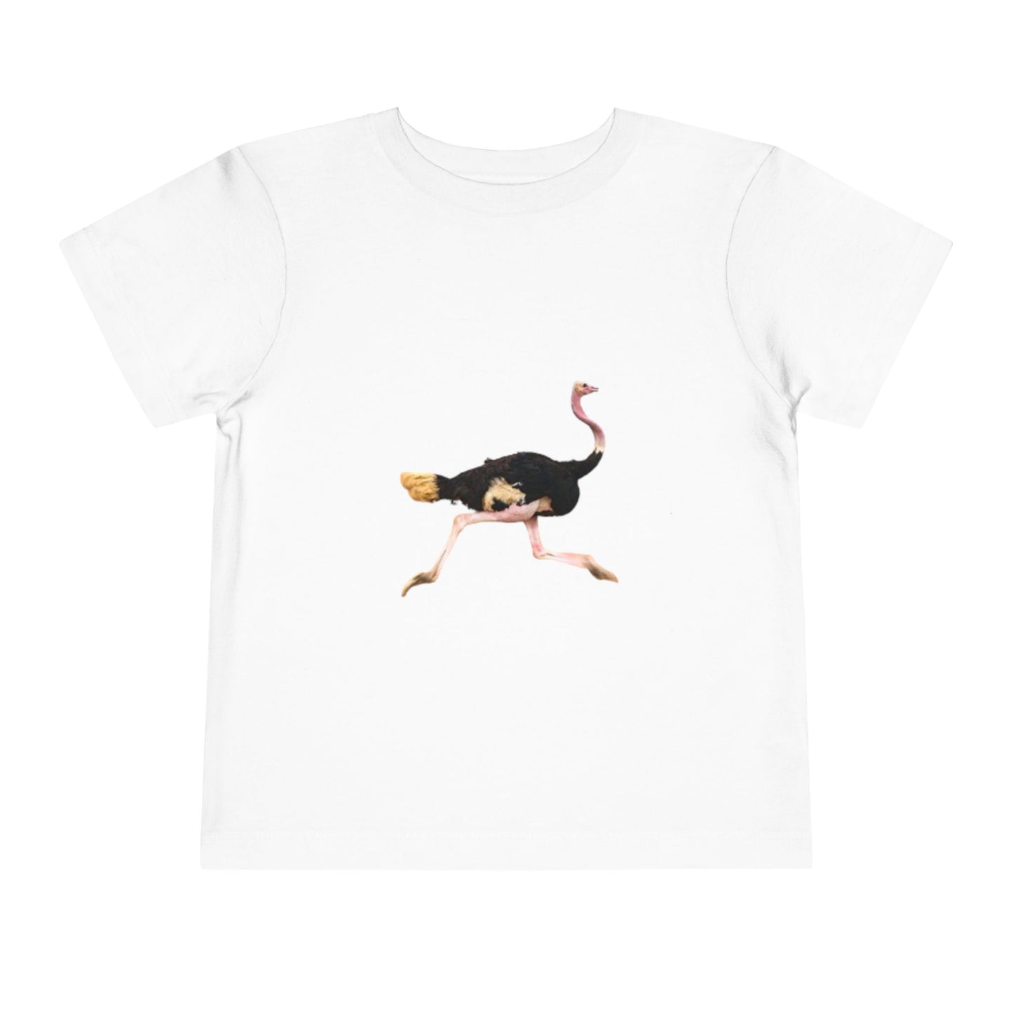 Funny Ostrich Toddler Tee - Cute Short Sleeve T-Shirt for Kids