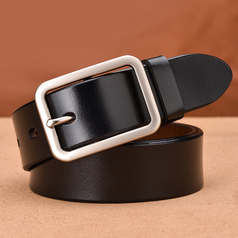 Genuine Leather belt buckle belt