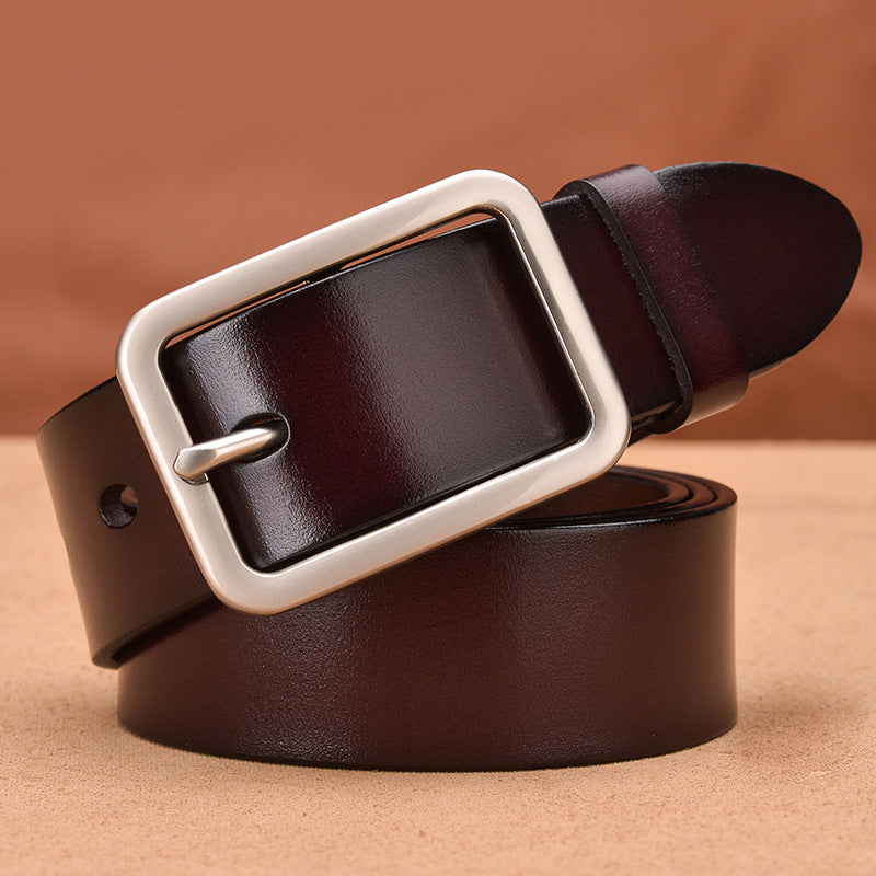 Genuine Leather belt buckle belt