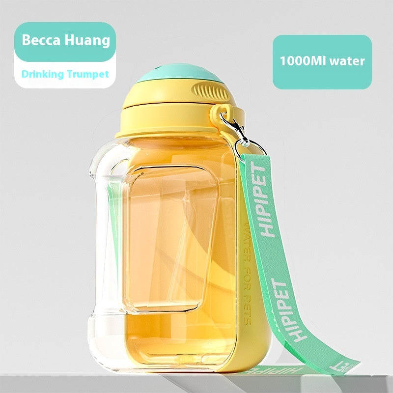 2 In 1 Dog Large Water and Food Bottle - Travel Dog Water Bottle - Leak proof dog Water Bowl - Pet hydration Solution