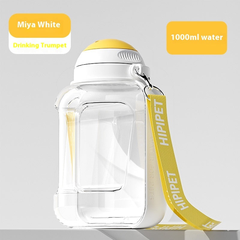 2 In 1 Dog Large Water and Food Bottle - Travel Dog Water Bottle - Leak proof dog Water Bowl - Pet hydration Solution