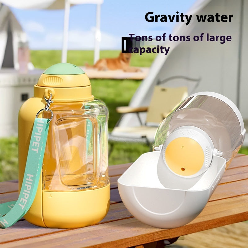 2 In 1 Dog Large Water and Food Bottle - Travel Dog Water Bottle - Leak proof dog Water Bowl - Pet hydration Solution