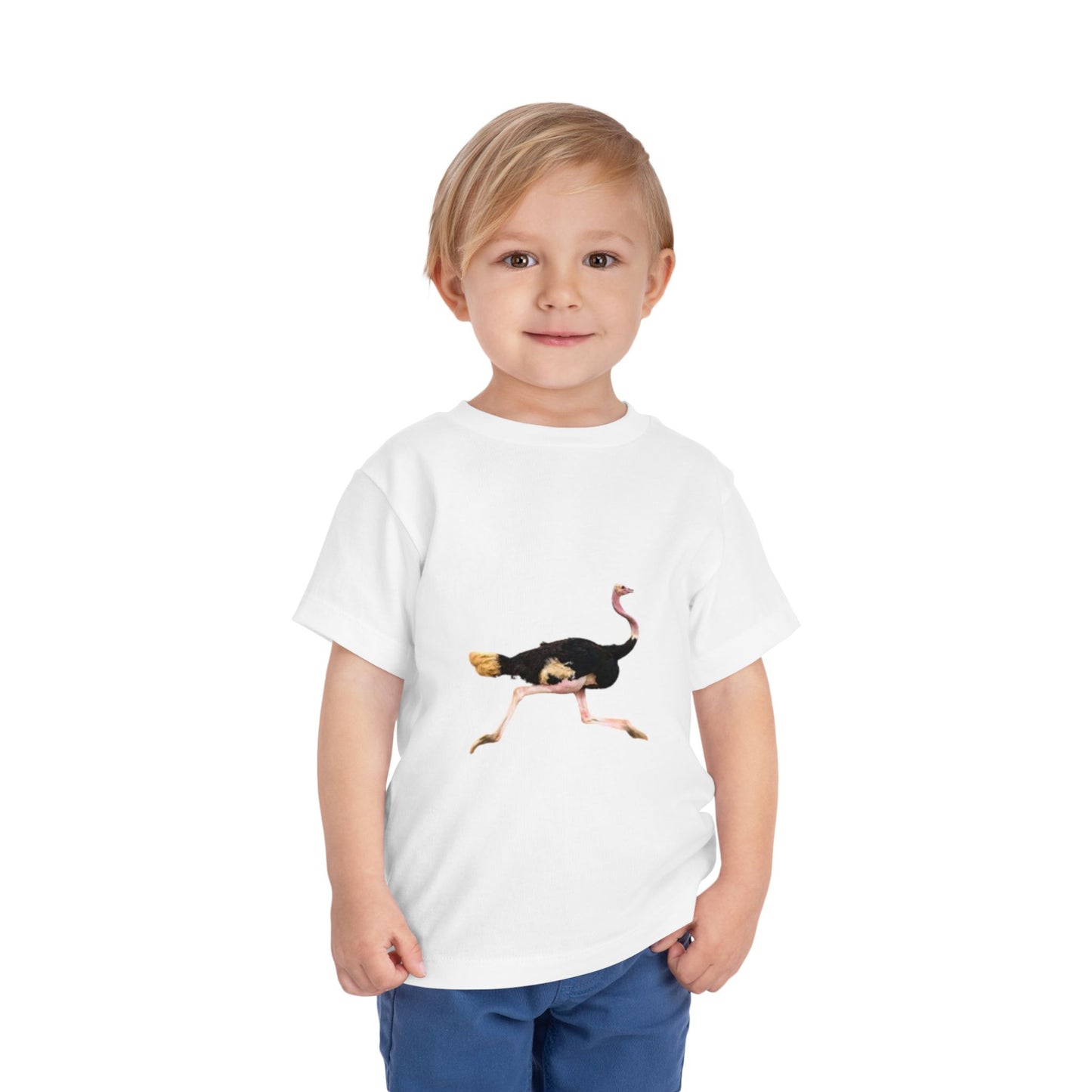 Funny Ostrich Toddler Tee - Cute Short Sleeve T-Shirt for Kids