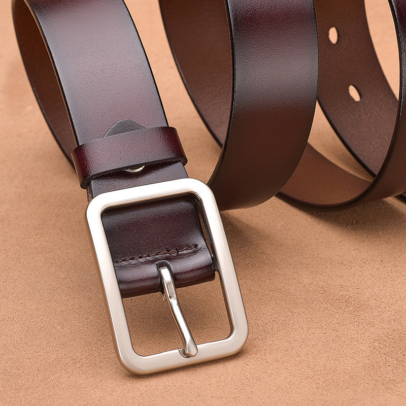 Genuine Leather belt buckle belt