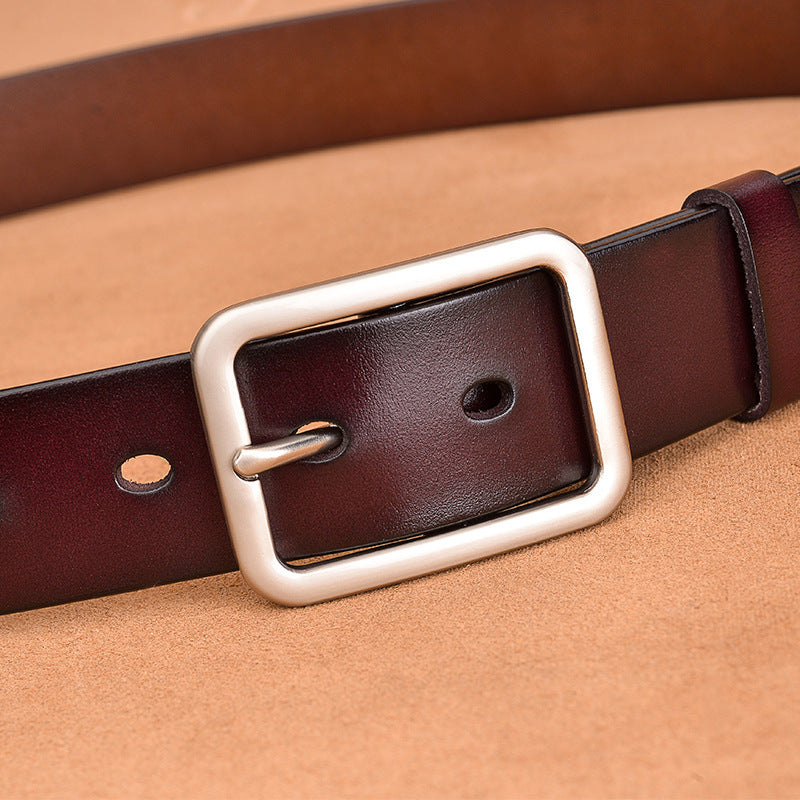 Genuine Leather belt buckle belt