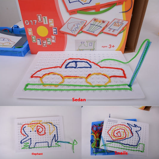 String Woven Brush Drawing Board For Kids Mental strength/exercise and Fun