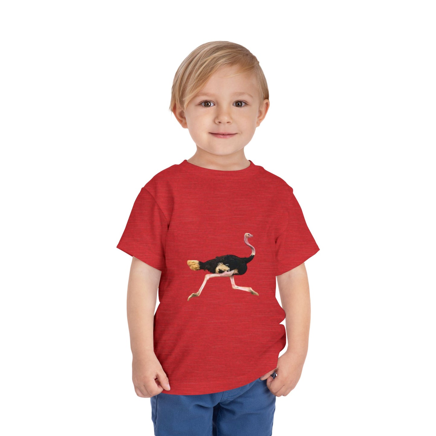 Funny Ostrich Toddler Tee - Cute Short Sleeve T-Shirt for Kids