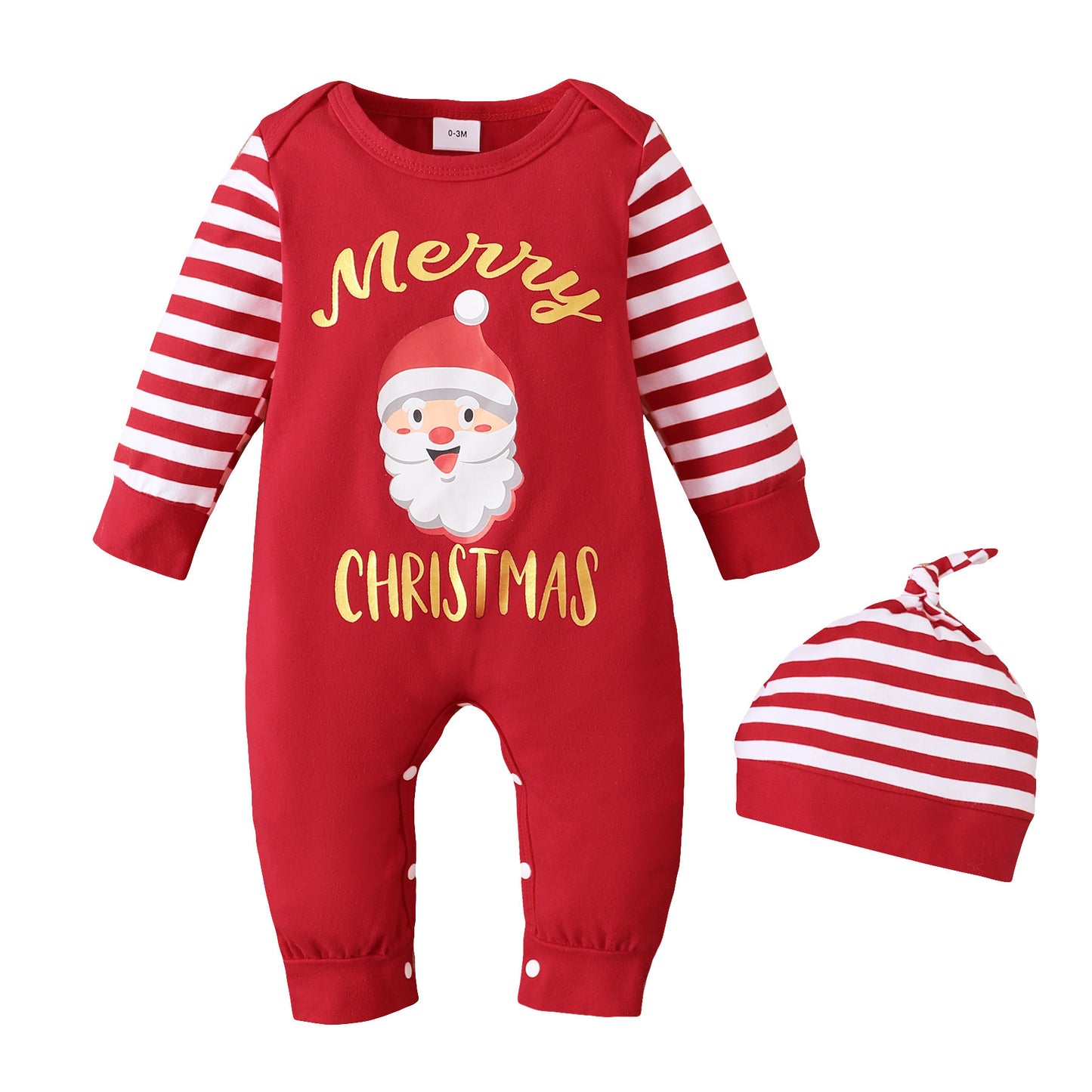 Girls Fashion Christmas Print Striped Romper - For Your Little Princess Stripped Romper