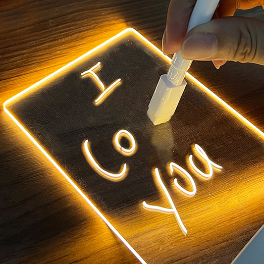 Creative Note Board - Creative Led Night Light - USB Message Board Holiday Light With Pen Gift - Decoration Night Lamp