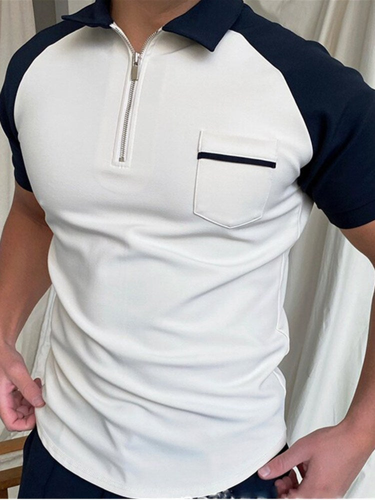 Men's Solid Polo Short-Sleeved Shirt - Summer Collections