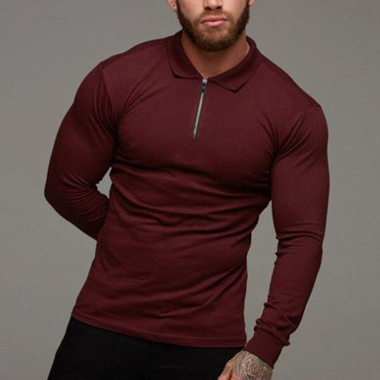 Long-sleeves Polo Shirt - For Men