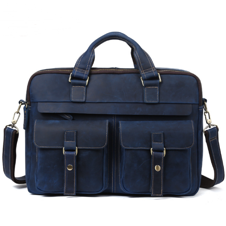 Genuine men's bags / Retro men's business Bag / 15.6 inch Laptop Bag