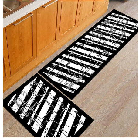 Kitchen Floor Mats, Non-slip and oil-proof - Washable Door Mats/Rugs