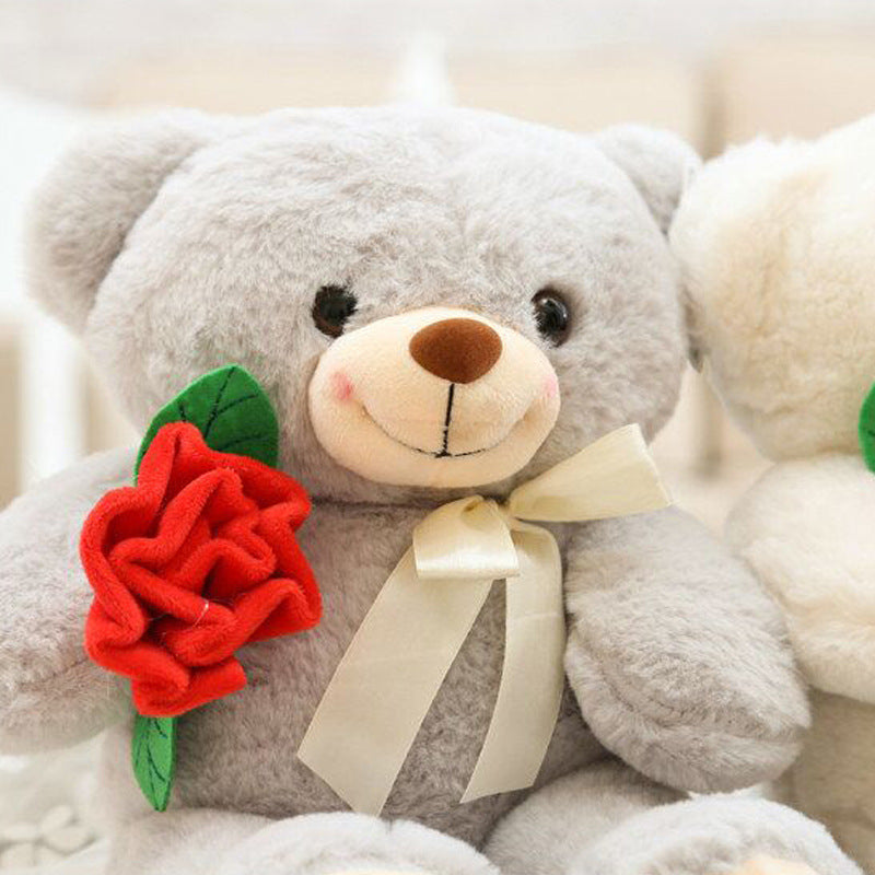 Rose plush Bear - Send it to your Love to get Lovable Smile - After all it's about your special one -