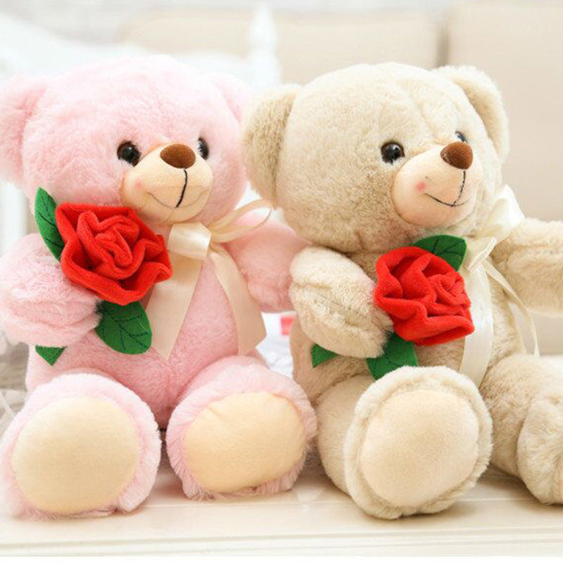 Rose plush Bear - Send it to your Love to get Lovable Smile - After all it's about your special one -