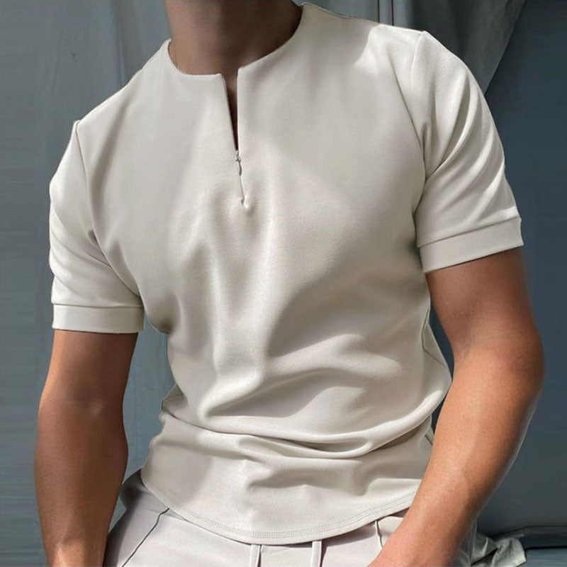 Men's Solid Polo Short-Sleeved Shirt - Summer Collections