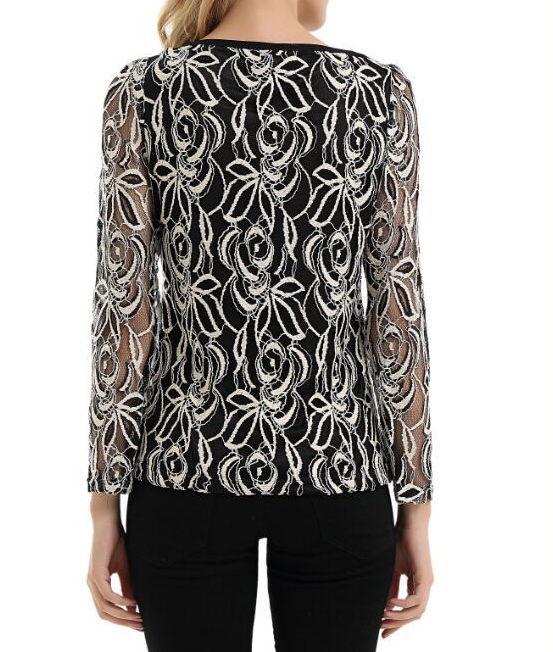 Korea style women Flowery design shirt